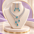 Teal Gemstone Necklace Set